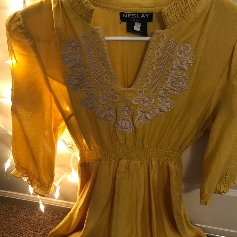 Mustard yellow Indian inspired dress - Picture 8 of 8